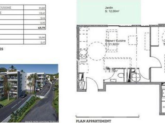 Appartement 1 chambres, Le Marin Rhône 97290 DS105866062