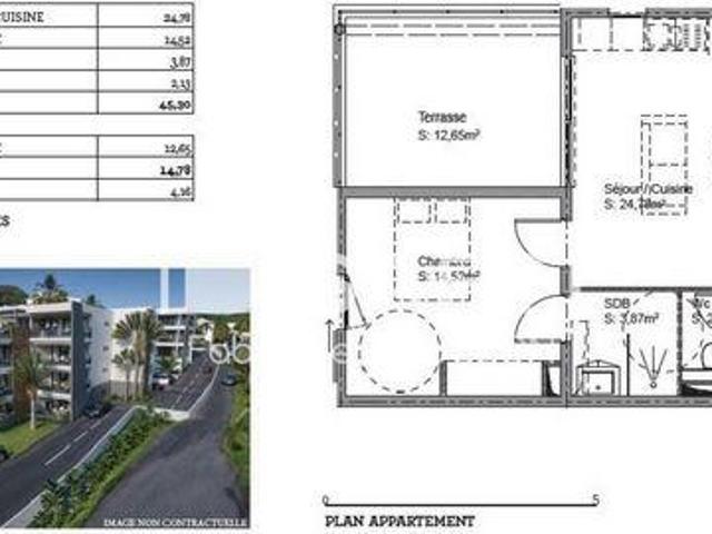 Appartement 1 chambres, Le Marin Rhône 97290 ES105866059