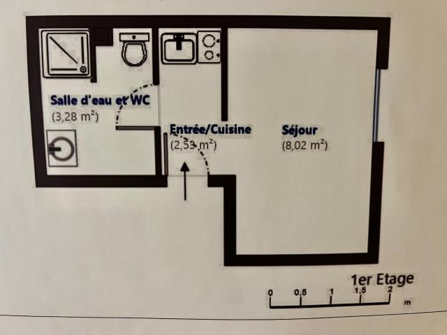 Appartement 1 pièce 14 m²