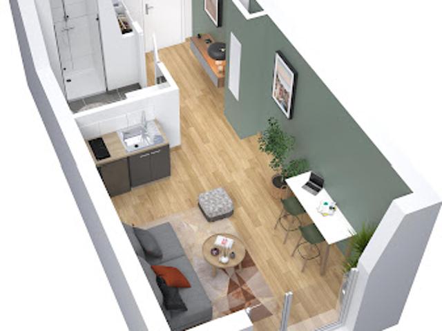 Appartement 1 pièce 18 m2