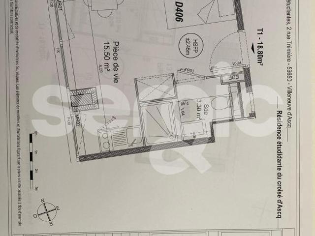 Appartement 1 pièce 18 m²