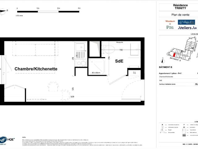 Appartement 1 pièce 18 m²