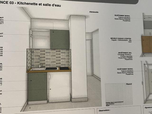 Appartement 1 pièce, 18m², en location à Montpellier 485 € par mois * Appartement