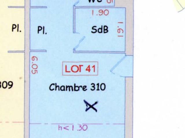 Appartement 1 pièce 19 m²