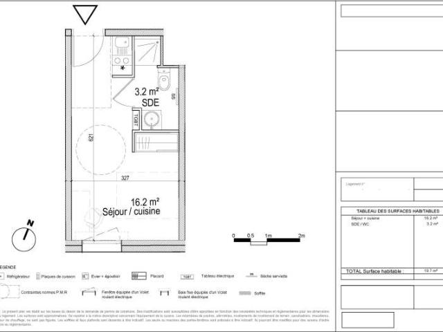 Appartement 1 pièce 19.4m²
