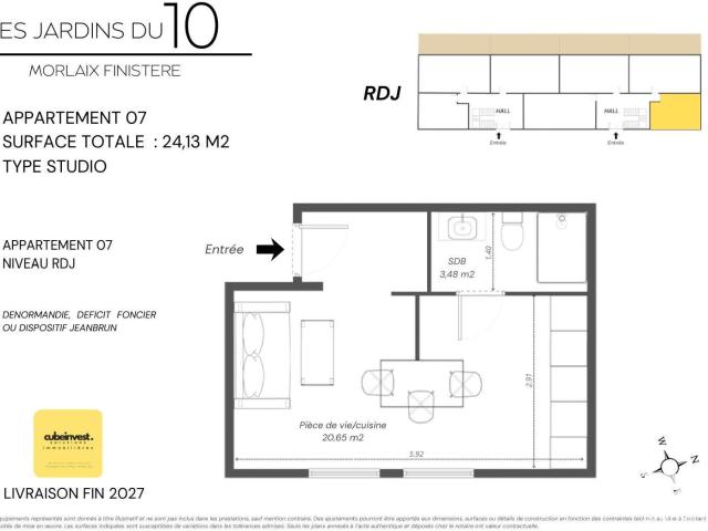 Appartement 1 pièce 24 m²