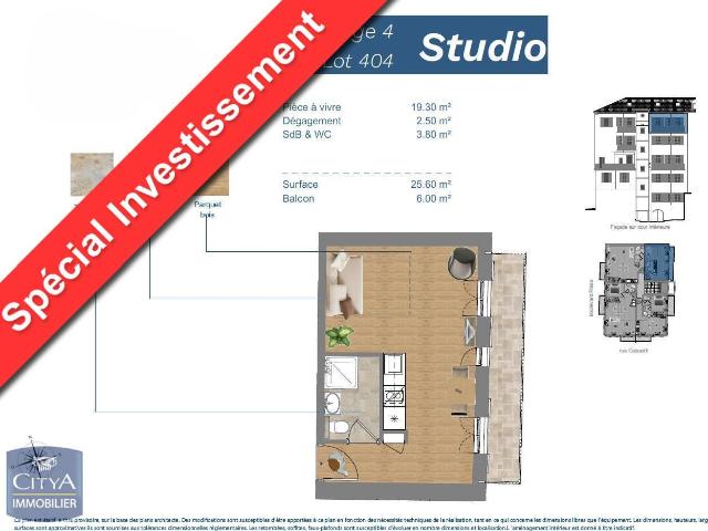 Appartement 1 pièce 26 m²