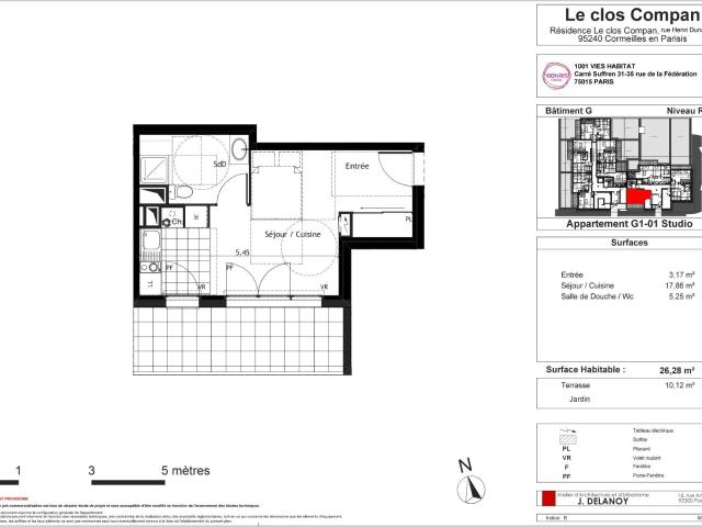 Appartement 1 pièce 26 m²