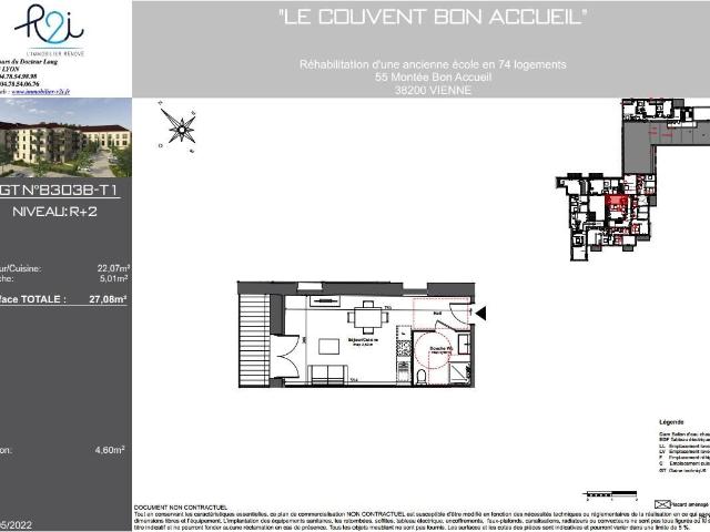 Appartement 1 pièce, 27 m² à louer à Vienne 38200