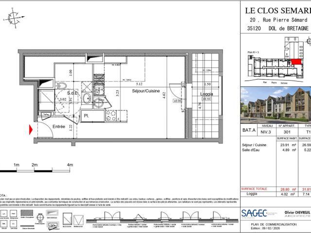 Appartement 1 pièce 29 m²