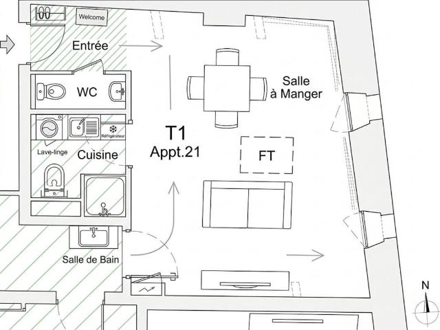 Appartement 1 pièce 29 m²