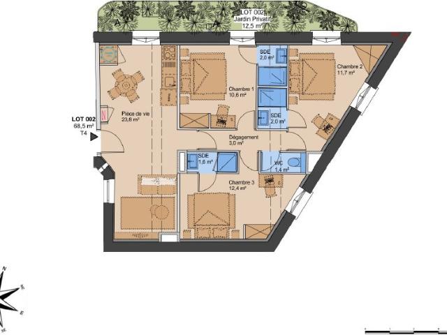 Appartement 1 pièce 29 m²