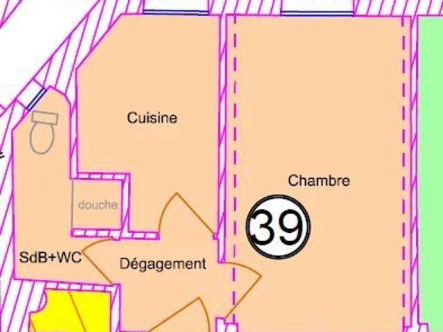 Appartement 1 pièce 21 m²