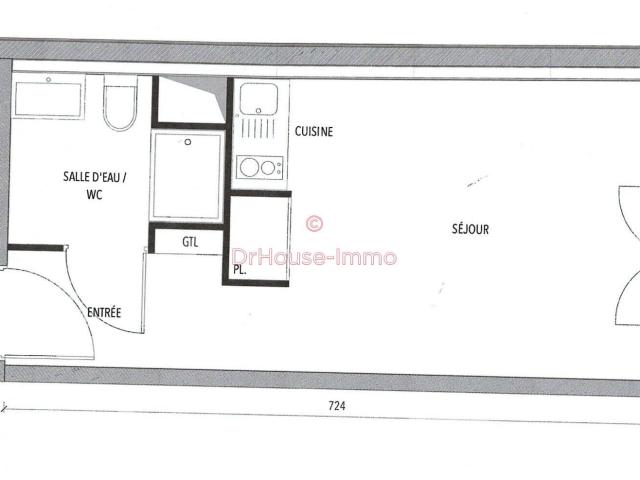 Appartement 1 pièce 22 m²