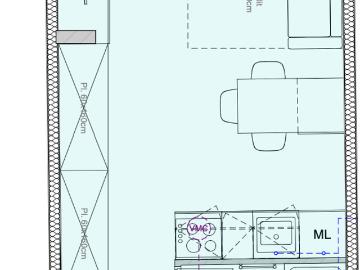 Appartement 1 pièce 22 m²