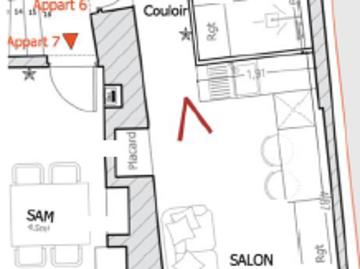 Appartement 1 pièce 22 m²