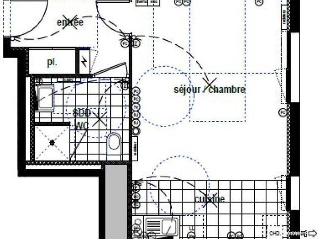 Appartement 1 pièce 34 m²