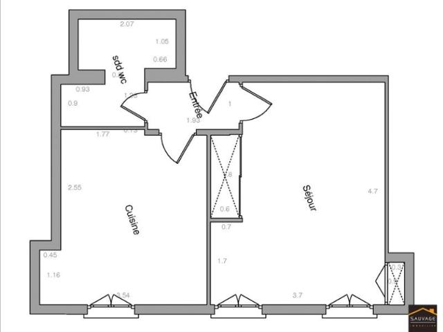 Appartement 1 pièce, 34 m² à louer à Rouen 76000
