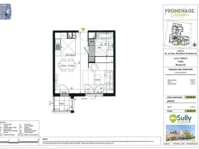Appartement 1 pièce 35 m²