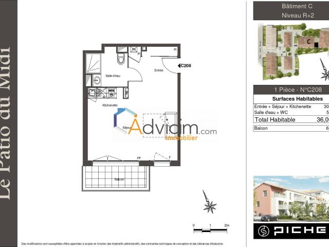 Appartement 1 pièce 36 m²