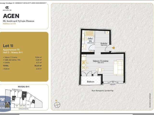 Appartement 1 pièce 31 m²
