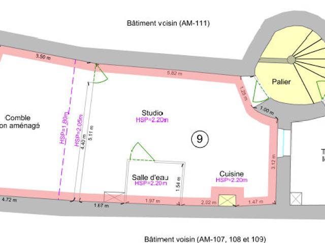 Appartement 1 pièce 32 m²