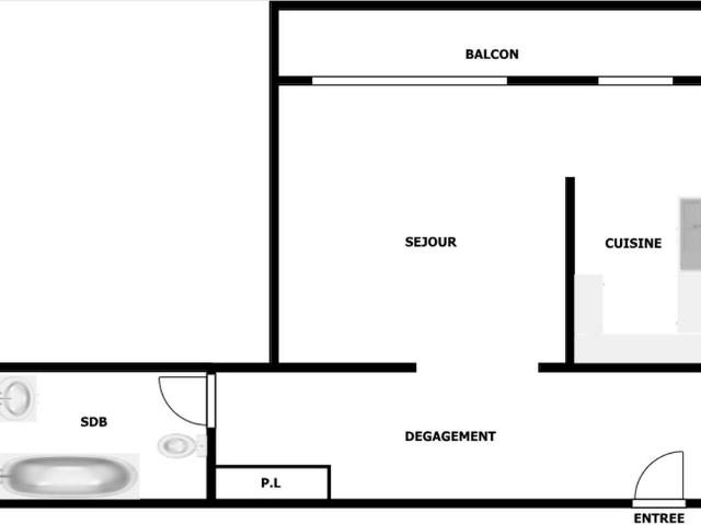 Appartement 1 pièce 32 m²