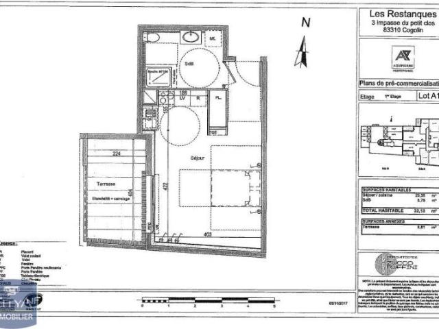 Appartement 1 Pièce 32 m²