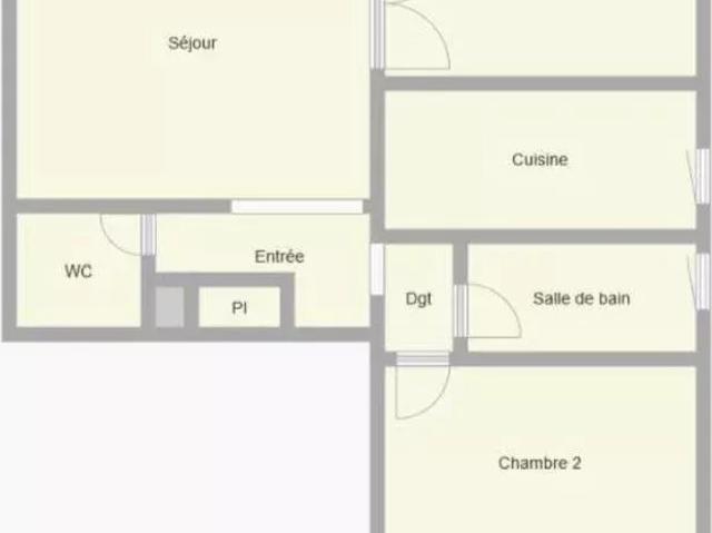 Appartement 1 pièce 55 m²