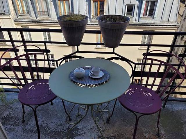 Appartement 2 chambres meublé avec terrasse, ascenseur et concierge Grands Boulevards Montorgueil Paris 2°