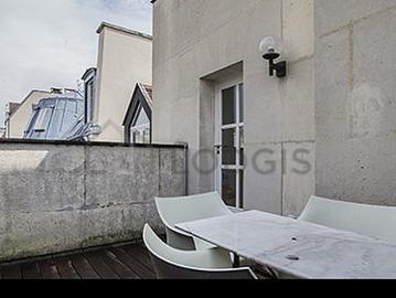 Appartement 2 chambres meublé avec terrasse, ascenseur et concierge Le Marais Paris 3°