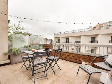 Appartement 2 chambres meublé avec terrasse et ascenseur Paris 16°