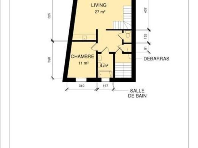Appartement 2 chambres à Liège, EPC B