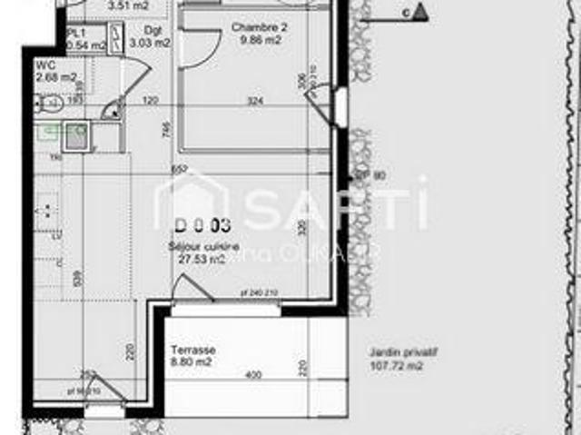 Appartement 2 chambres, Guenange Lorraine 57310 ES106200765