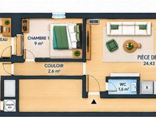 Appartement 2 chambres, La Rochelle Poitou 17000 DS106231076