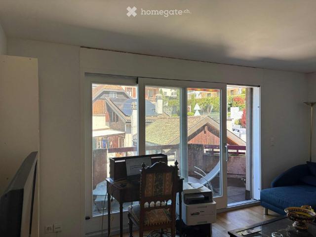 Appartement 2 p. meublé avec vue sur le Léman et Montreux