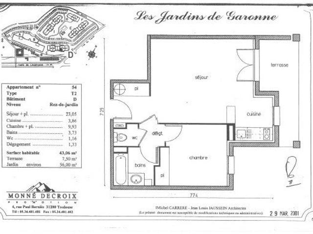 Appartement 2 pièces 43 m²