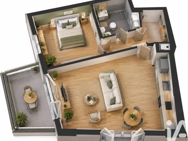 Appartement 2 pièces 43 m²