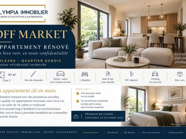 Appartement 2 pièces 43 m²