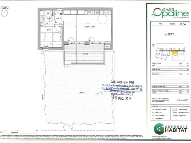 Appartement 2 pièces 43 m²