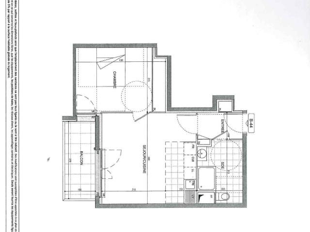 Appartement 2 pièces 43 m²