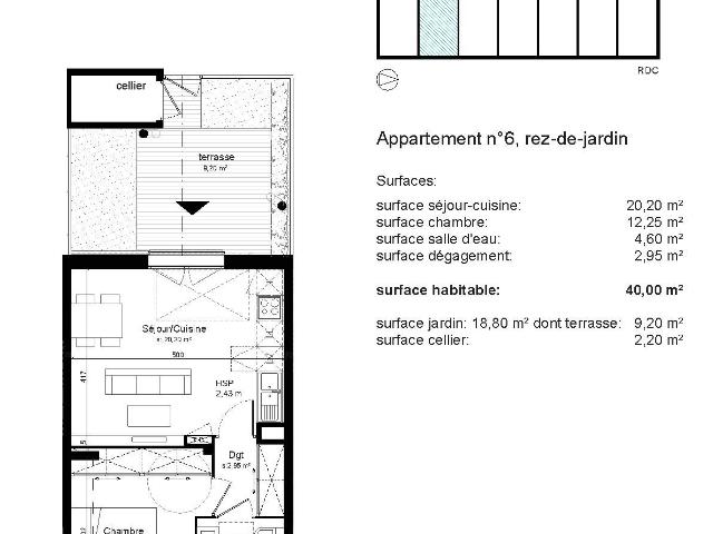 Appartement 2 pièces 40 m²