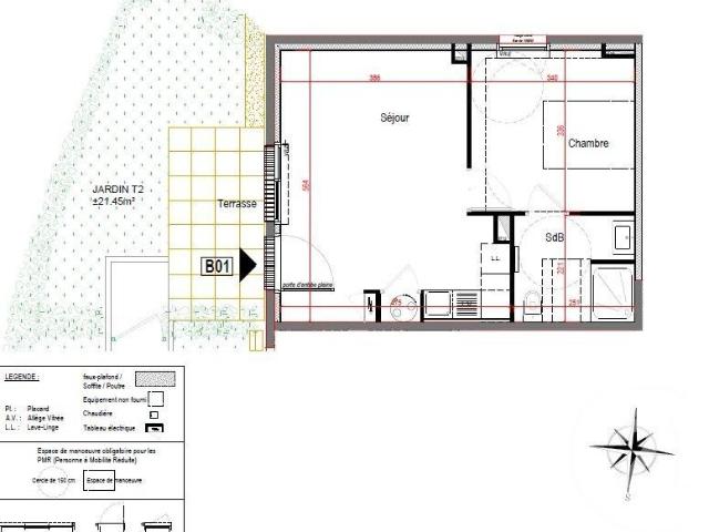 Appartement 2 pièces 40 m²