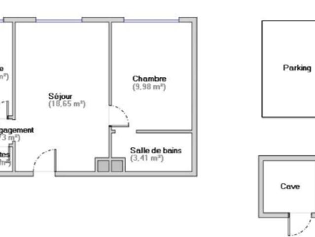 Appartement 2 pièces 40 m²