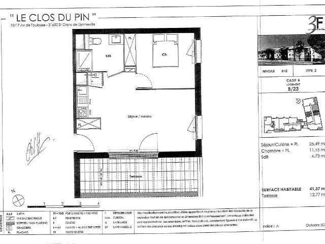 Appartement 2 pièces, 41 m² à louer à Saint Orens de Gameville 31650