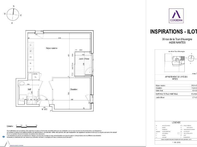 Appartement 2 pièces 41 m²