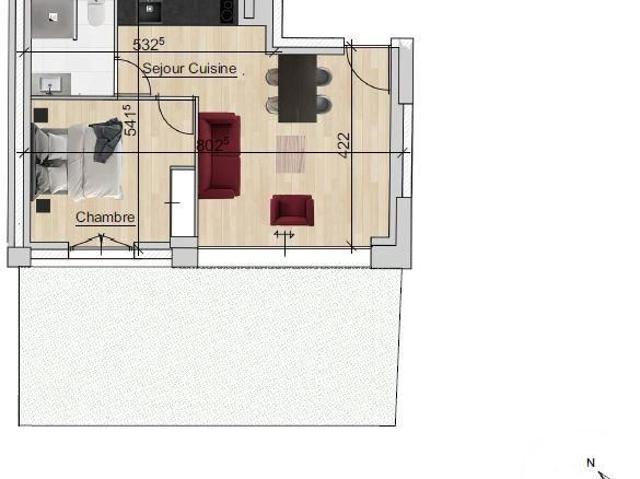 Appartement 2 pièces 41 m²