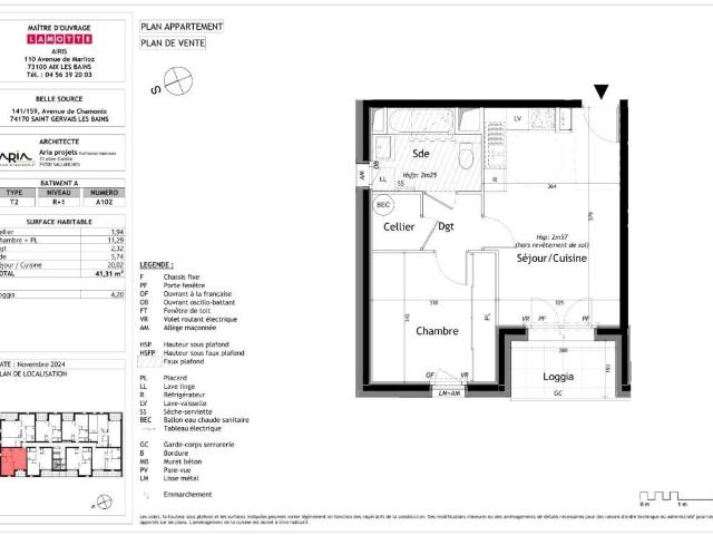 Appartement 2 pièces 41 m²