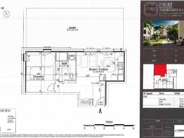 Appartement 2 pièces 41 m²