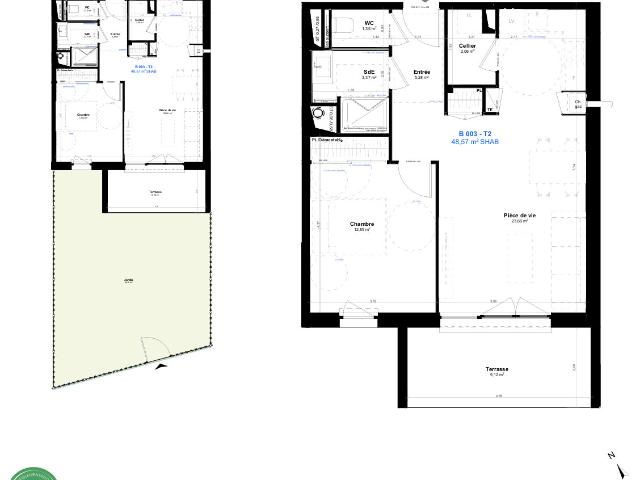 Appartement 2 pièces 41 m²